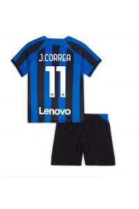 Inter Milan Joaquin Correa #11 Babytruitje Thuis tenue Kind 2022-23 Korte Mouw (+ Korte broeken)